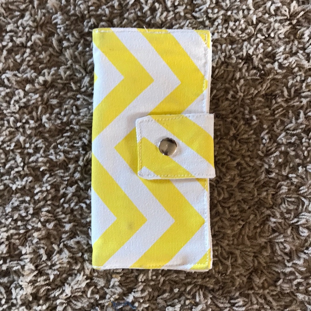 White and yellow chevron wallet!